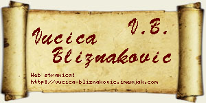 Vučica Bliznaković vizit kartica